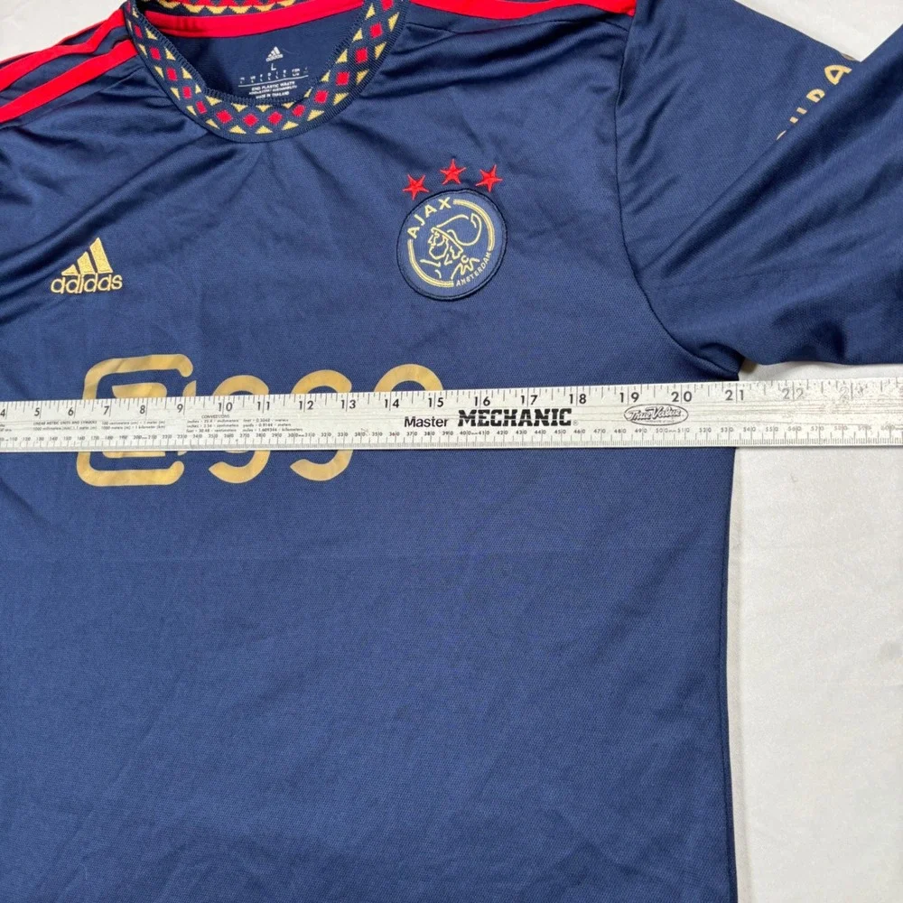 Adidas Ajax Amsterdam Men Large Navy‎ Blue Soccer Jersey Buena Vista 7 Ziggo